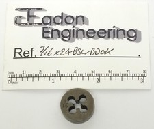 3/16" x 24TPI BSW (British Standard Whitworth) Button Die, HSS. By top brands.