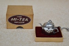 VINTAGE:  'MI TEA'  CHROME TEA INFUSER - BOXED & PERFECT - MADE IN ENGLAND