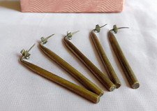 5 Antique Brass Straw Splitters Plaits Plaiting Cutting Fins Hat Makers Tools