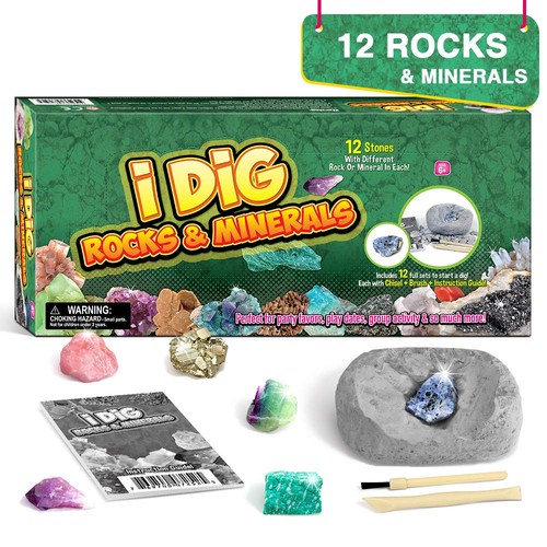 Rocks minerals dig kit 12 - &,