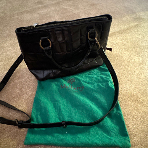 Mulberry black leather - mulberry, croc