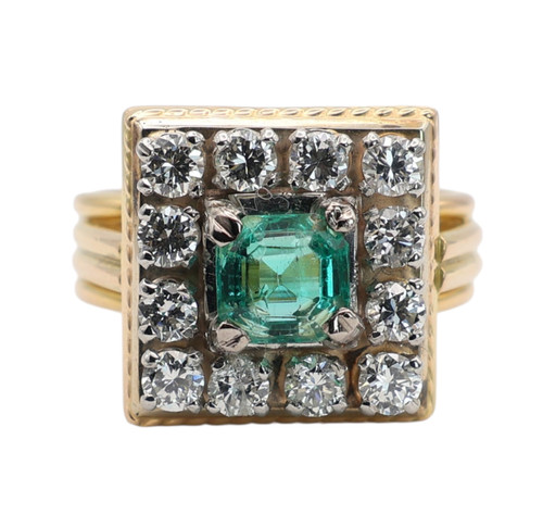 Emerald ring 00ct diamond - emerald,