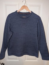 Rohan Jumper Mens Medium White Blue Carrig Zip Fleece jumper Outdoor Walking