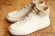 Grenson White Leather Hi High Tops Trainers Sneakers Men's UK 10 F US 11 EU 44