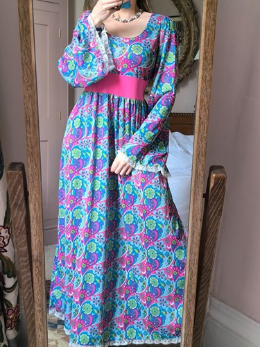 70s 80s vintage maxi dress - vintage,
