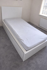 Ikea Single White Malm Bed