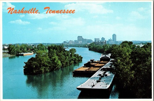 Continental postcard barges - postcard-,