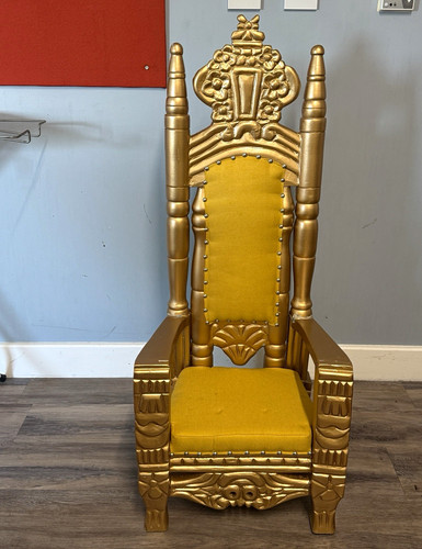 Gold finish throne accent - gold,