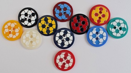 Football style button 2 hole - football,