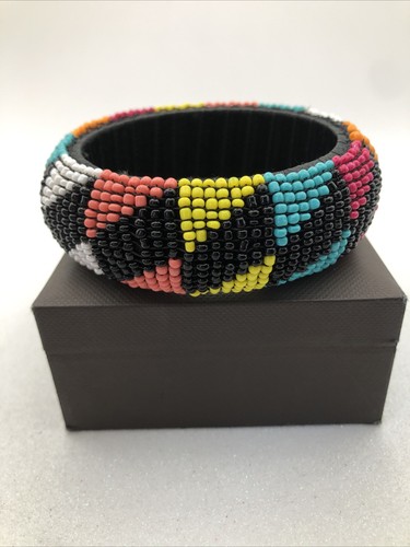 Multicolour beaded bangle - multicolour,