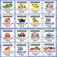 39 Personalised Jar Labels, Stickers, Ideal for Jams, Lemon Curd, Produce labels