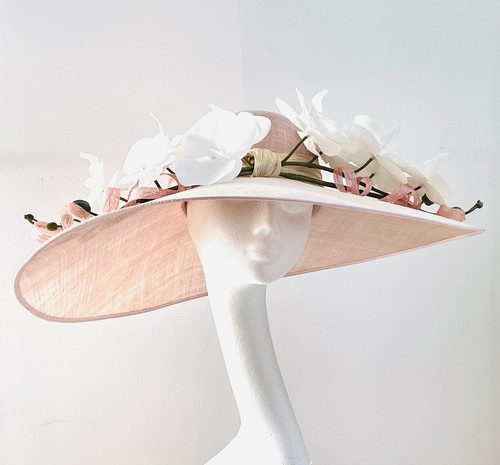 Pale pink wide brim - pale,