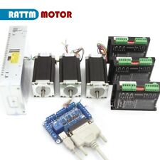 【UK】3 Axis CNC Controller Kit Nema23 112mm Stepper Motor 425oz-in &CW5045 Driver