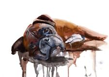 Painting of a Boxer Dog Limited Edition Print Boxer Gift