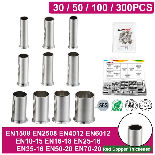Red coppor ferrules - coppor, end