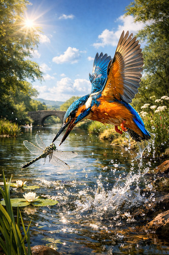Kingfisher wall print bundle - kingfisher,