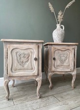 Raw Wood Rustic French Bedside
