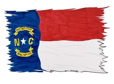 NC Flag Tattered High Quality