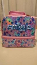 Smiggle Lunch Bag Girls Compartments Zips Bubbles