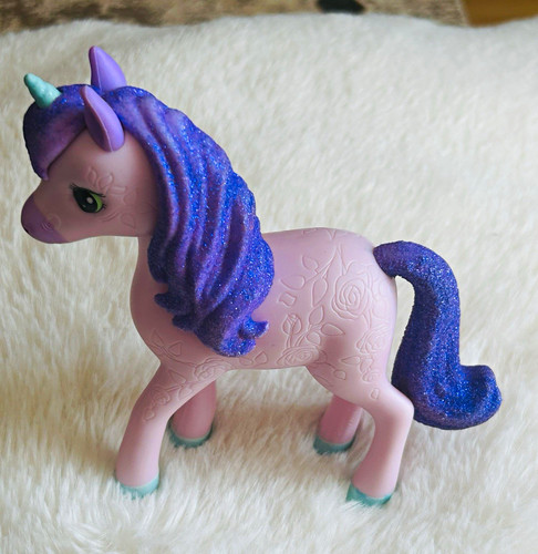 Purple pink unicorn figurine - unicorn,
