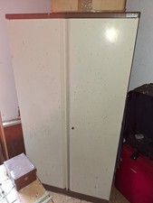 Tall Metal Filing Cabinet Storage Cupboard 5 Tier Shelf with key