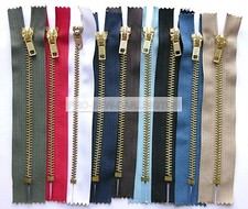 5 x JEANS DENIM ZIPS ( CHOICE OF COLOURS & LENGTH )