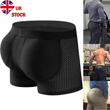 Men Padded Butt Bum Pants Hip Enhancer Booty Lifter Body Shaper Shorts Underwear