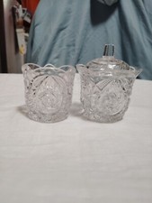 2pc.  Antique Pattern Glass