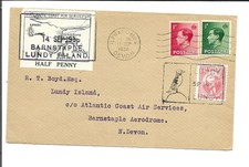 Lundy Island Atlantic Coast Air Services Edward VIII 1936 Ilfracombe to Lundy