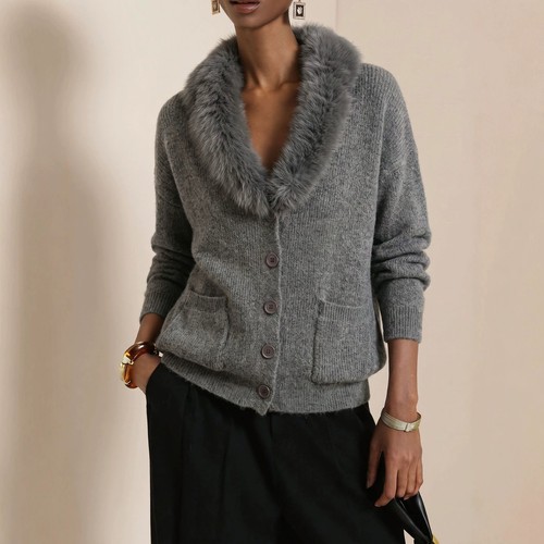Womens knitted casual cardigan - womens,