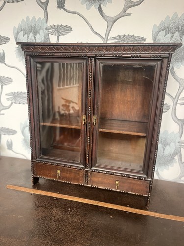 19th century rosewood display - rosewood,