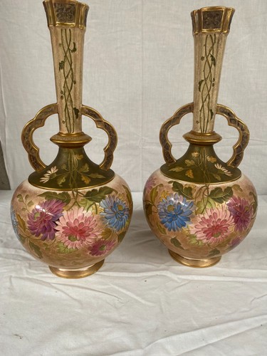 Antique pair large vases by - large,
