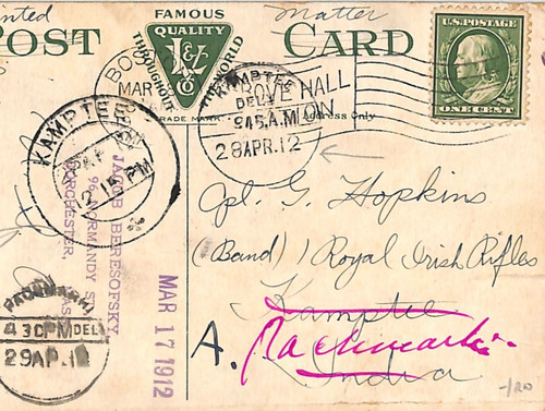 Usa postcard boston india - boston,