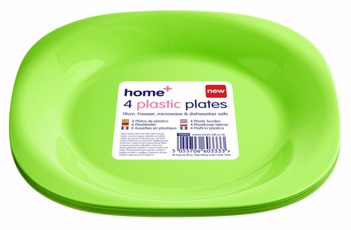 Plastic reusable plates set - plastic,