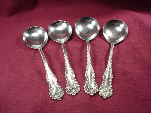 Four matching spoons h - d, &