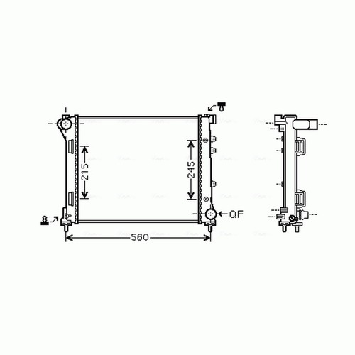 Radiator for fiat 500c - fiat, 0.9