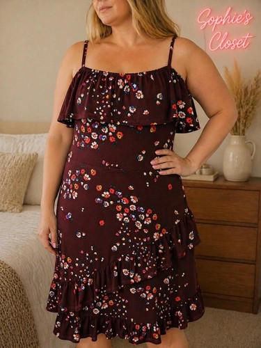 Oasis floral ruffle dress - floral, size