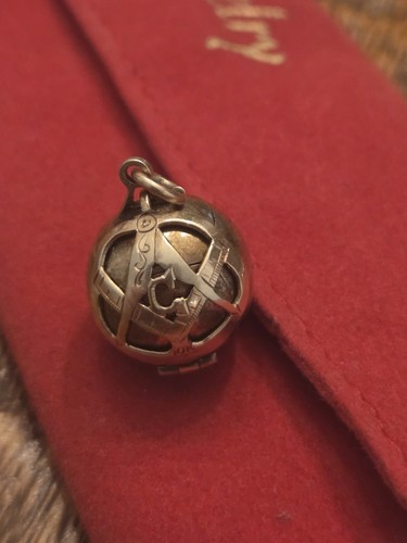 Vintage masonic watch fob orb - masonic,