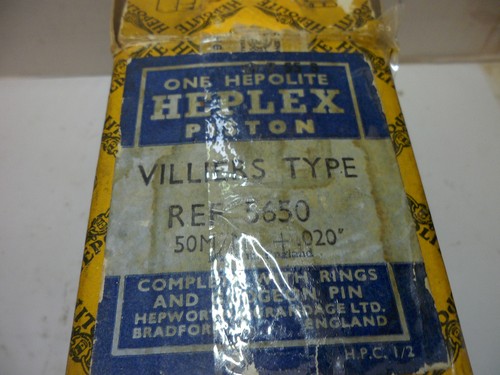 Villiers and piston - villiers,