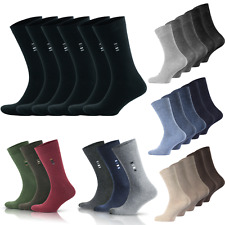 Mens Socks 6 pairs high quality black grey brown cotton socks size 6-8 9-12 