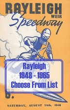 Rayleigh Speedway Programmes 1948 - 1965 (Choose From List)