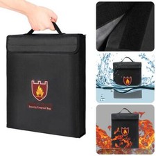 Fireproof Waterproof Document Bag Secret File Protect Pouch Money Safe Handbag