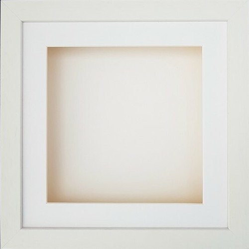 Square white wood deep - 3d,