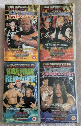 Ecw vhs video tapes living - ecw,