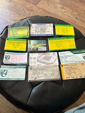 12 norwich city ticket stubs