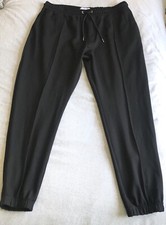 Primark Men’s UK XL Slim Fit Black Cuffed Tracksuit Bottoms / Cuffed Joggers Poc
