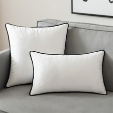 UK Velvet Piped Edge Cushion