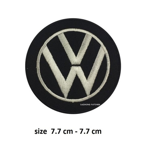 Black embroidery patch iron - vw,