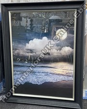 Beach waves & moon wall art