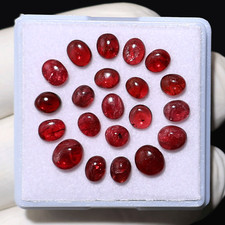 21 PC Natural Spinel Fiery Red